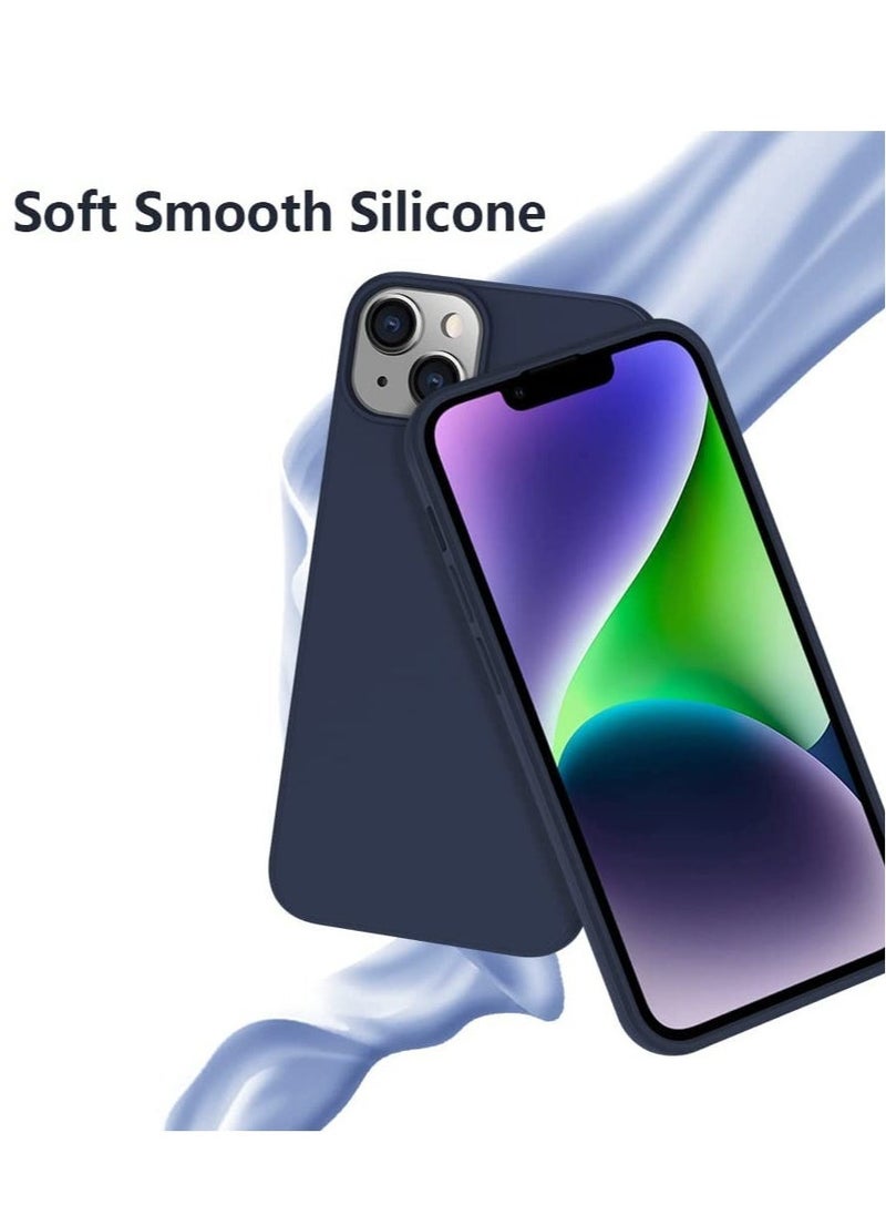 Raxoom Compatible iPhone 14 Plus Case Silicone Ultra-Thin [Dynamic Series] Slim Soft Gel Rubber with Camera Protection Anti-Scratch Microfiber Lining Cushion Shockproof Cover 2022 6.7"-Blue - Image 2