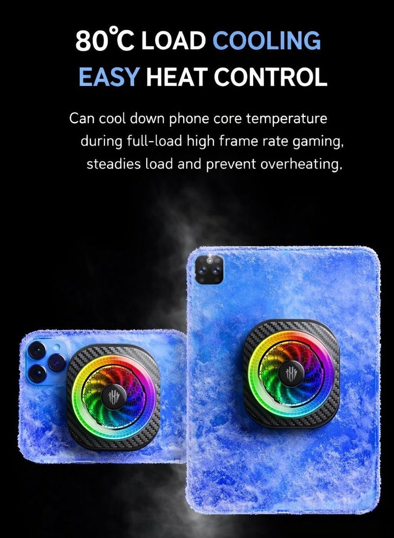 Nubia Red Magic Phone Cooler RedMagic 8 Pro Magnetic Phone/Tablet Cooler – 36 W Ultra-Cooling Gaming Fan with Graphene Heatsink, Magnetic Mount & Clip – Cooling Fan For Smartphones, Tablets, iPad & Steam Deck (Perfect for PUBG Mobile, COD & More) - Image 4