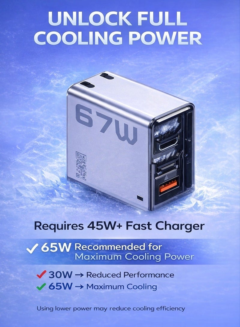 Nubia Red Magic Phone Cooler RedMagic 8 Pro Magnetic Phone/Tablet Cooler – 36 W Ultra-Cooling Gaming Fan with Graphene Heatsink, Magnetic Mount & Clip – Cooling Fan For Smartphones, Tablets, iPad & Steam Deck (Perfect for PUBG Mobile, COD & More) - Image 5