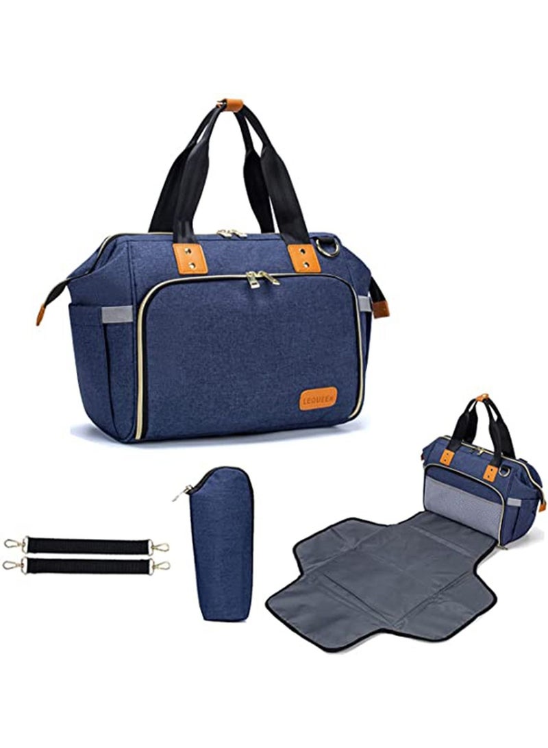 GT-Wheel Diaper Mummy Bag Tote with Bottle Case and Changing Pad, Dikaslon Large Travel Diaper Tote for Mom and Dad, Multifunction Baby Bag for Boys and Girls - Image 1