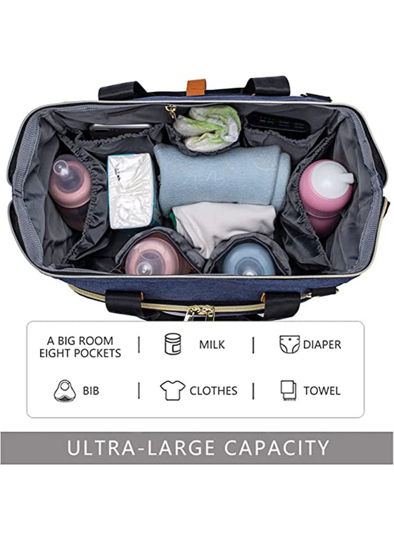GT-Wheel Diaper Mummy Bag Tote with Bottle Case and Changing Pad, Dikaslon Large Travel Diaper Tote for Mom and Dad, Multifunction Baby Bag for Boys and Girls - Image 4