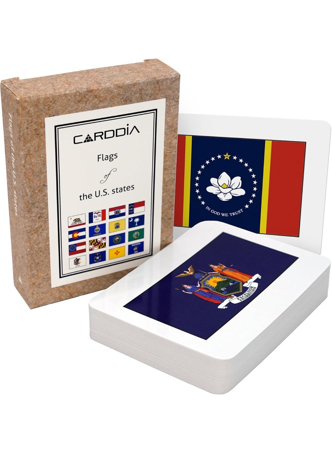 CARDDIA CARDDIA | U.S. State Flags Flashcards | 50 States with Names ...
