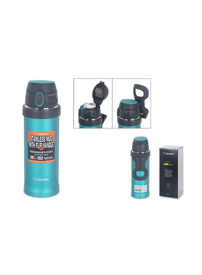 Zojirushi زويوروشي SM-QAF48-GK زجاجة فراغ معزولة من الفولاذ المقاوم للصدأ بفتح لمسة واحدة - مانعة للتسرب، ترمس خفيف الوزن للمشروبات الساخنة والباردة - Image 2