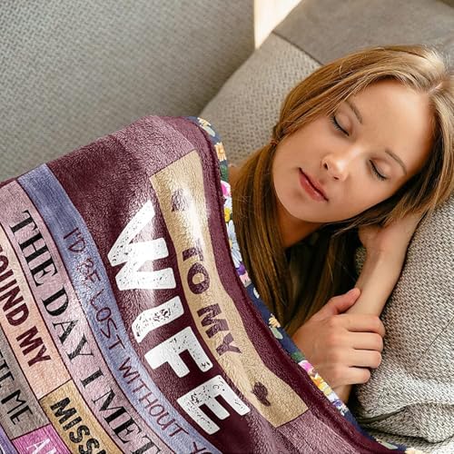 JTUOW Gift for Wife from Husband - Romantic Anniversary Birthday Present for Women - I Love You Warm Gift for Christmas, Valentine's, Mother's Day Blanket - Image 3
