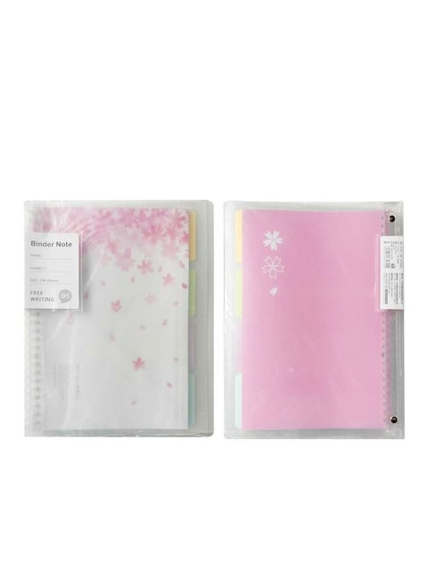 Fancy B5 PP Loose-Leaf Ring Binder Refillable Organizer Notebook With Printing