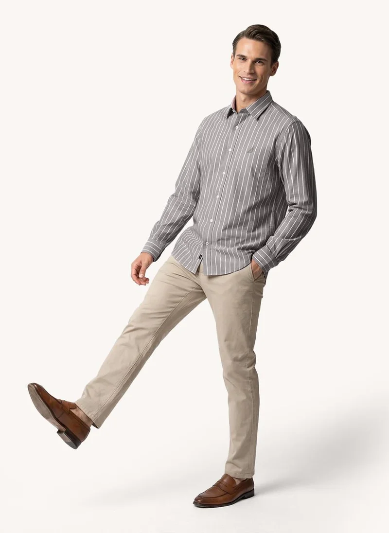 Nautica Men's Dyed Long Sleeve Shirt