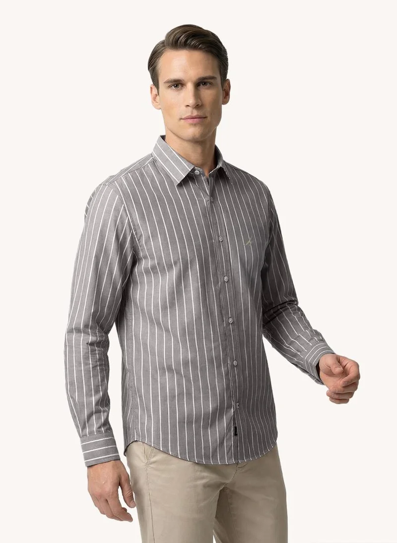 Nautica Men's Dyed Long Sleeve Shirt