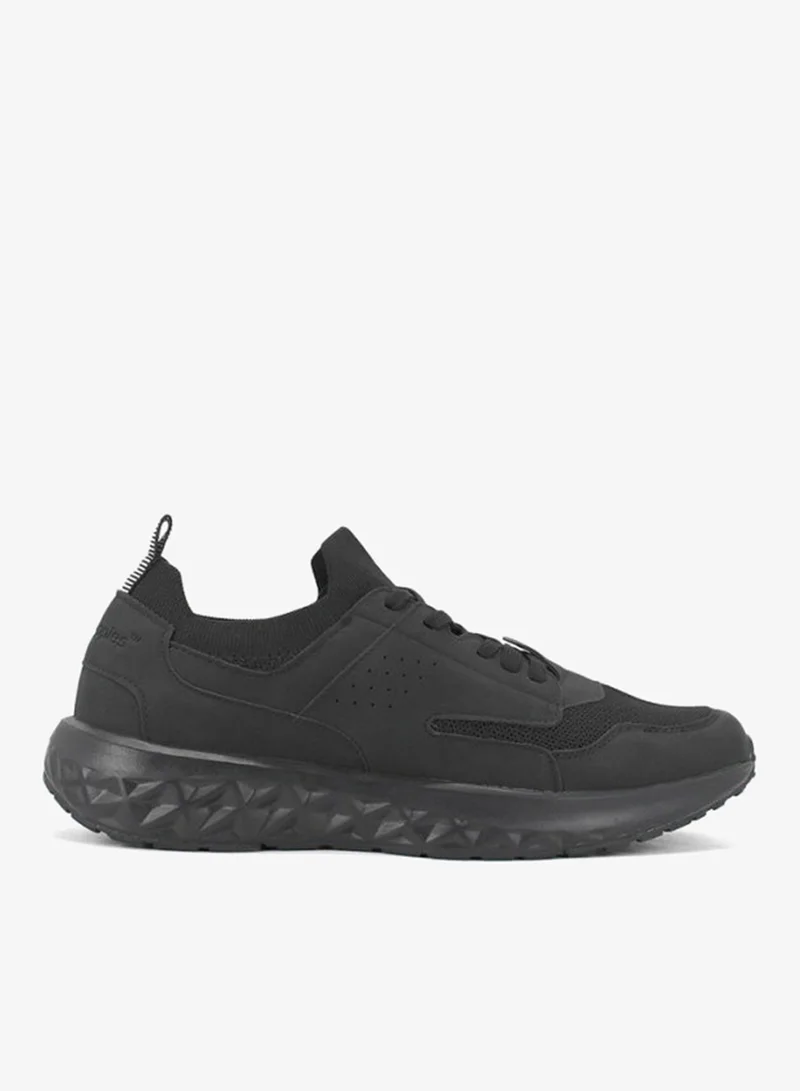هاش بابيز Mens Lightweight Casual Comfort Sneakers Black