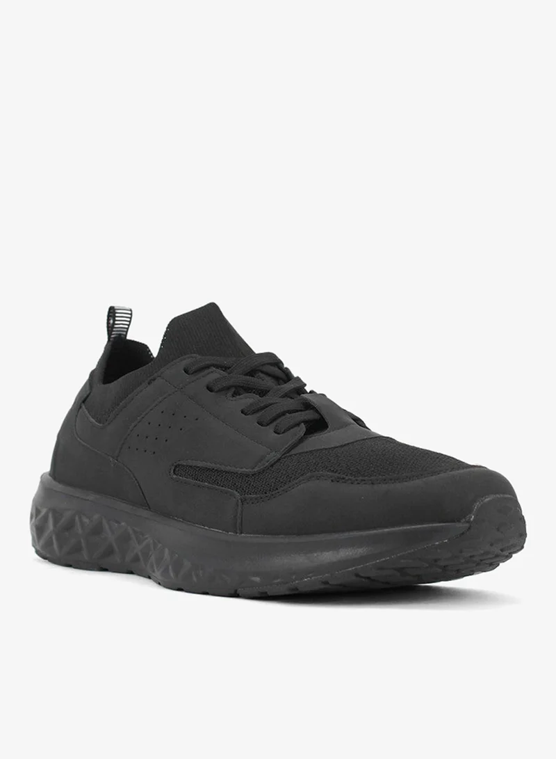 هاش بابيز Mens Lightweight Casual Comfort Sneakers Black