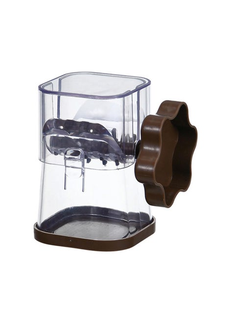 Manual Nut Chopper/Grinder/Crusher, Transparent Dried Fruit Crusher, Multifunctional Portable Nut Grinding Tool, Manual Chocolate Masher, 360 Degree Rotating Handle Kitchen Accessories (Brown)