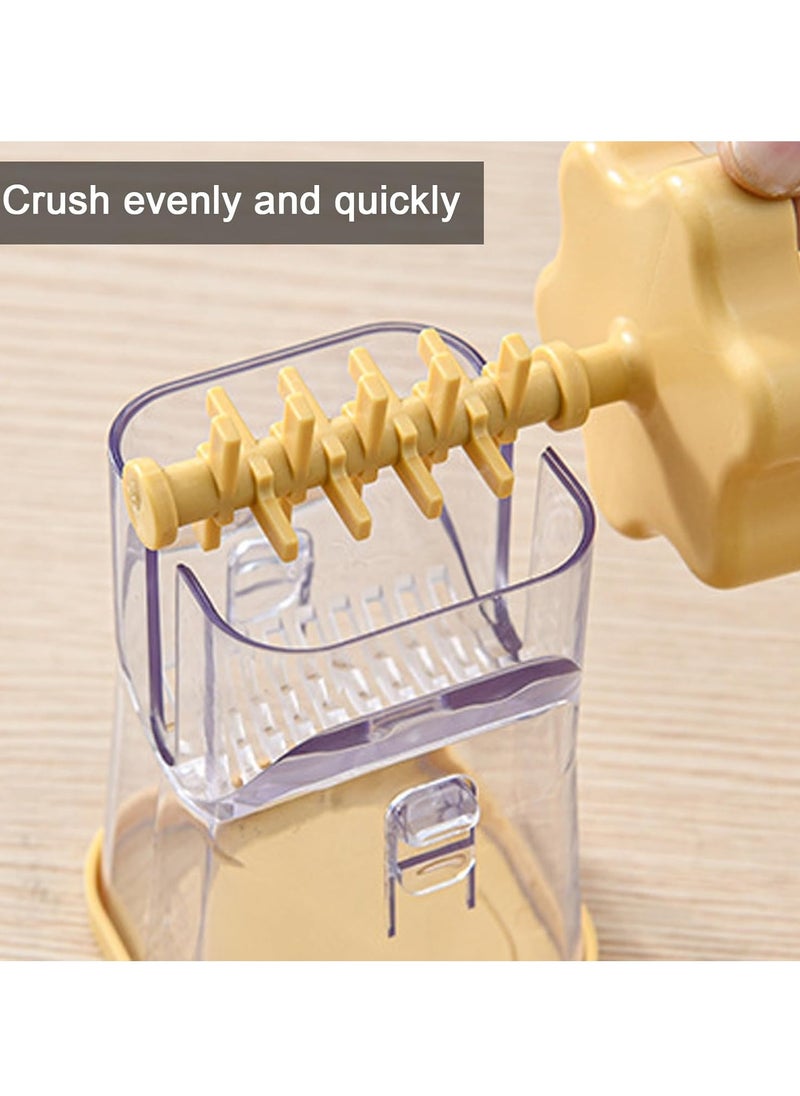 Manual Nut Chopper/Grinder/Crusher, Transparent Dried Fruit Crusher, Multifunctional Portable Nut Grinding Tool, Manual Chocolate Masher, 360 Degree Rotating Handle Kitchen Accessories (Brown)
