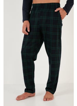 Buratti Plaid Pocket Elastic Waist 100% Cotton Regular Fit Pajama Set Men's Pajama Set 6572001  - Image 4