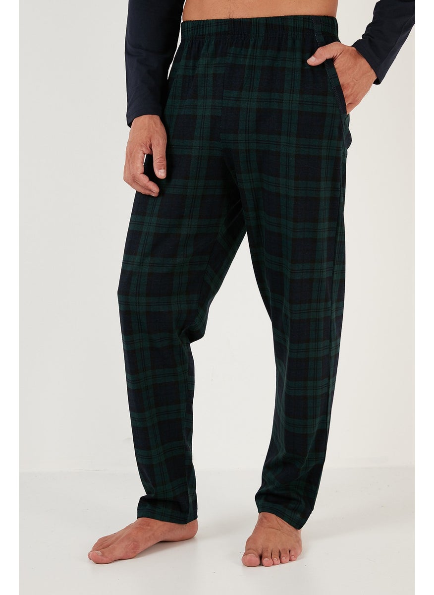 Buratti - Plaid Pocket Elastic Waist 100% Cotton Regular Fit Pajama Set Men's Pajama Set 6572001 - Image 1