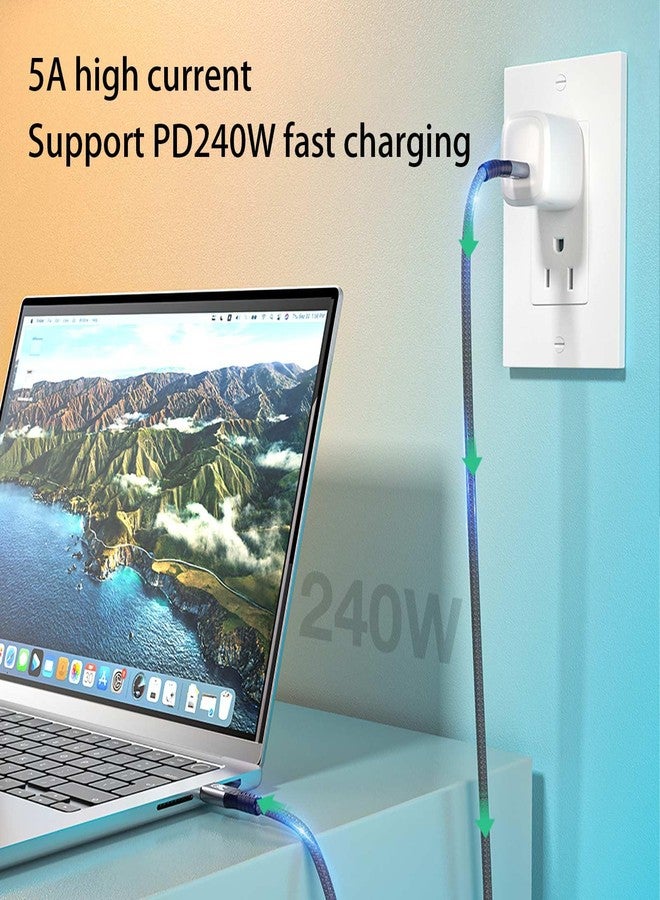 Grtoeud كابل شحن مضفر USB-C إلى USB-C بقوة 240 واط بطول 20 قدم، شحن فائق السرعة، كابل نوع C متوافق مع MacBook Air و iPad Pro و iPhone 15/15 Plus/15 Pro/15 Pro Max و Samsung Galaxy S24/S23/S22 و Pixel و PS5 و اللابتوب - Image 3