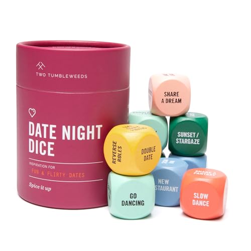 Two Tumbleweeds Date Night Dice by Two Tumbleweeds Couples Date Idea Generator Fun Relationship Game for Partners Romantic Gift for Anniversaries Relationship Connection - Image 1