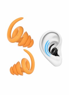 SYOSI Ear Plugs for Sleeping Noise Cancelling, Reusable and Washable Silicone Earplugs for Noise Reduction, Sound Blocking Ear Plugs for Sleep, Concert, Snoring, Work, Swimming, Shooting Range (Orange)  - Image 1