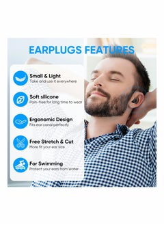 SYOSI Ear Plugs for Sleeping Noise Cancelling, Reusable and Washable Silicone Earplugs for Noise Reduction, Sound Blocking Ear Plugs for Sleep, Concert, Snoring, Work, Swimming, Shooting Range (Orange)  - Image 3