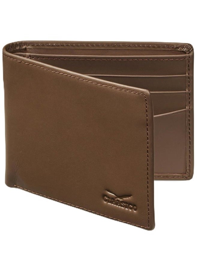 Claasico Wallet for Men's - Genuine Leather Slim Bifold RFID Wallet - Gift for Men Packed in Stylish Gift Box, Coffee, S - Image 1