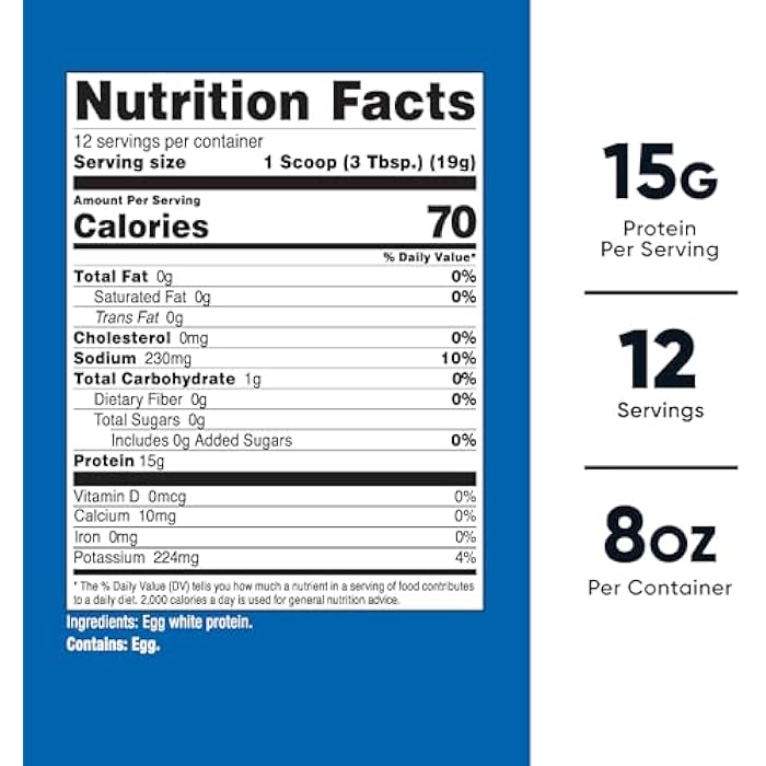 Nutricost Egg White Protein Powder 8oz (Unflavored) - Non-GMO, Gluten Free - Image 2