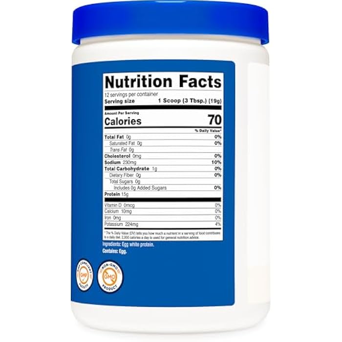 Nutricost Egg White Protein Powder 8oz (Unflavored) - Non-GMO, Gluten Free - Image 5