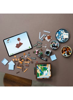 LEGO ماين كرافت طاولة الصياغة، مجموعة بناء قابلة للبناء من لعبة الفيديو مصنوعة من الطوب مع شخصيات، عوالم وبيئات، نموذج بمناسبة الذكرى السنوية الخامسة عشر، فكرة هدية للبناء والعرض للكبار 21265 (1195 قطعة)  - Image 5
