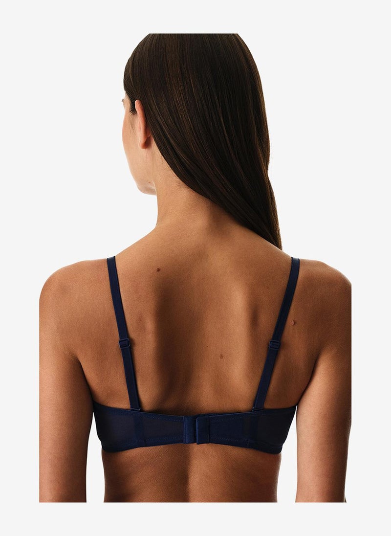 Penti Women Lotus Broidery Navy Strapless Wired Bra - Image 4