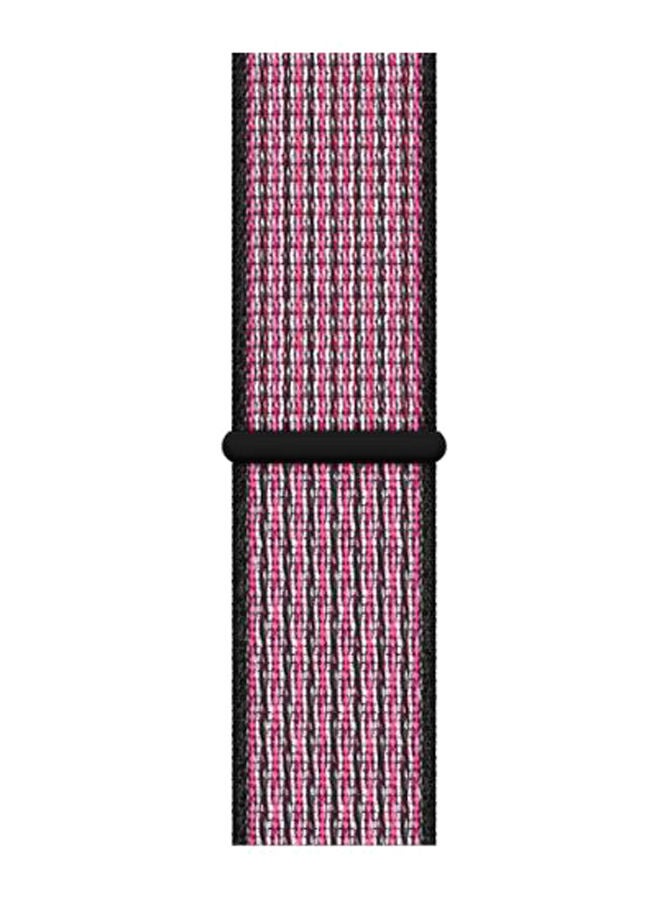 NIBEMINENT Solid Replacement Band For Apple Watch Series 5/4/3/2/1 True Berry/Black - Image 1