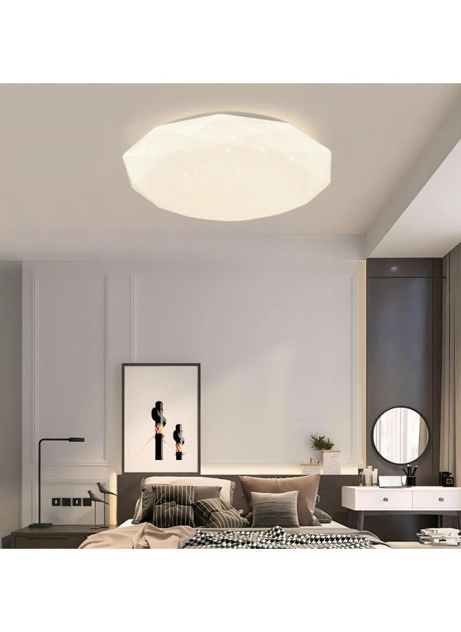 HUA QIANG WANG - 3-Color Diamond Shape Modern LED Ceiling Light for Living Room Dining Room Bedroom - Image 1
