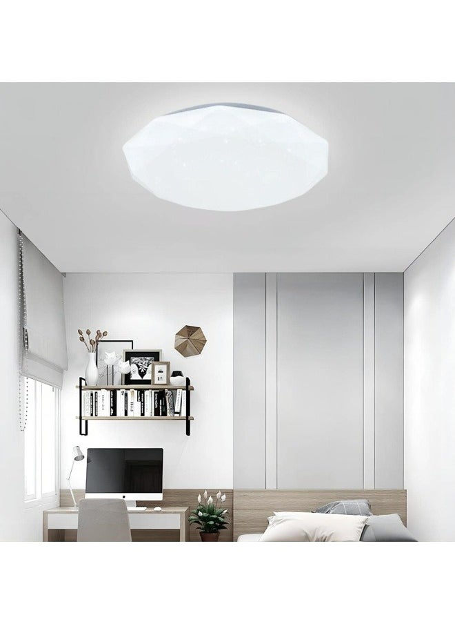 HUA QIANG WANG - 3-Color Diamond Shape Modern LED Ceiling Light for Living Room Dining Room Bedroom - Image 1