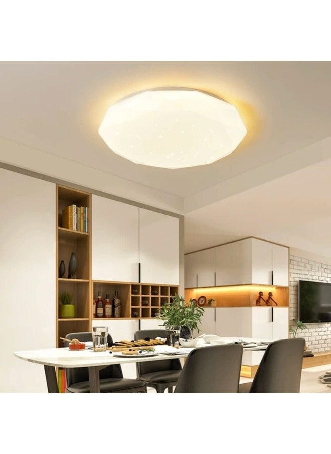 HUA QIANG WANG - 3-Color Diamond Shape Modern LED Ceiling Light for Living Room Dining Room Bedroom - Image 1