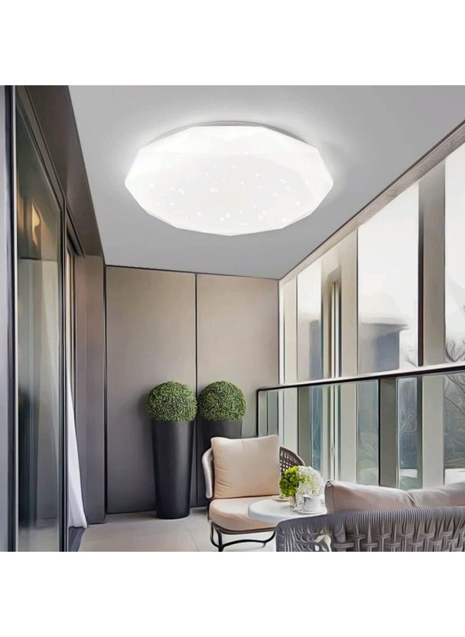 HUA QIANG WANG - 3-Color Diamond Shape Modern LED Ceiling Light for Living Room Dining Room Bedroom - Image 1