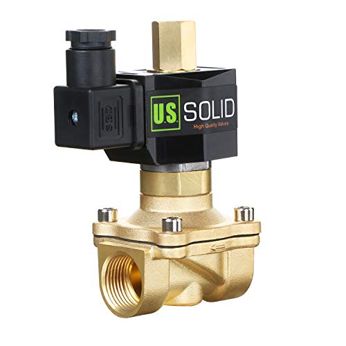U.S. Solid 3/4" Brass Electric Solenoid Valve 110V AC NPT Normally Open Air Gas Non-potable Water Viton - Image 1