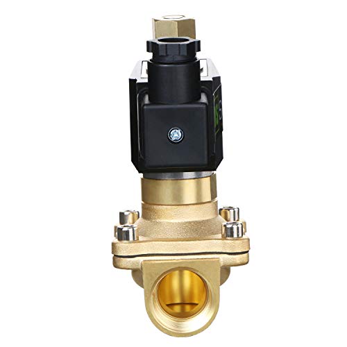 U.S. Solid 3/4" Brass Electric Solenoid Valve 110V AC NPT Normally Open Air Gas Non-potable Water Viton - Image 2