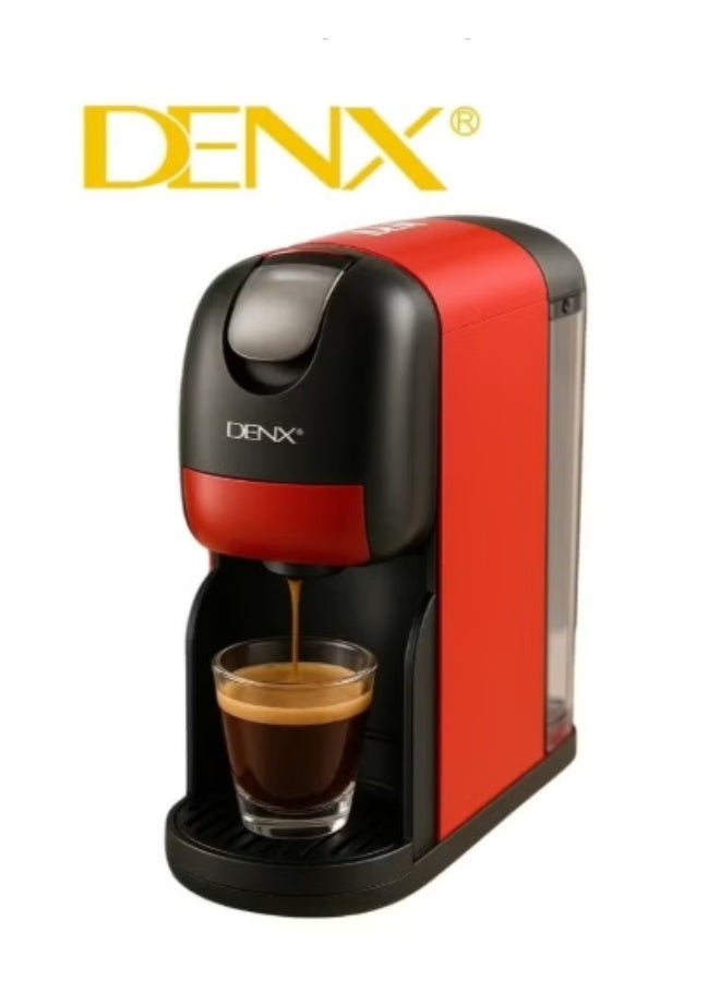 Denx DX3416 3-in-1 Multi-Capsule Coffee Machine - 20 Bar Pressure, 1400 Watts, 1 Liter Capacity, Automatic Shut-Off, 1-Minute Brewing, Compatible with Multi-Capsules - Image 1