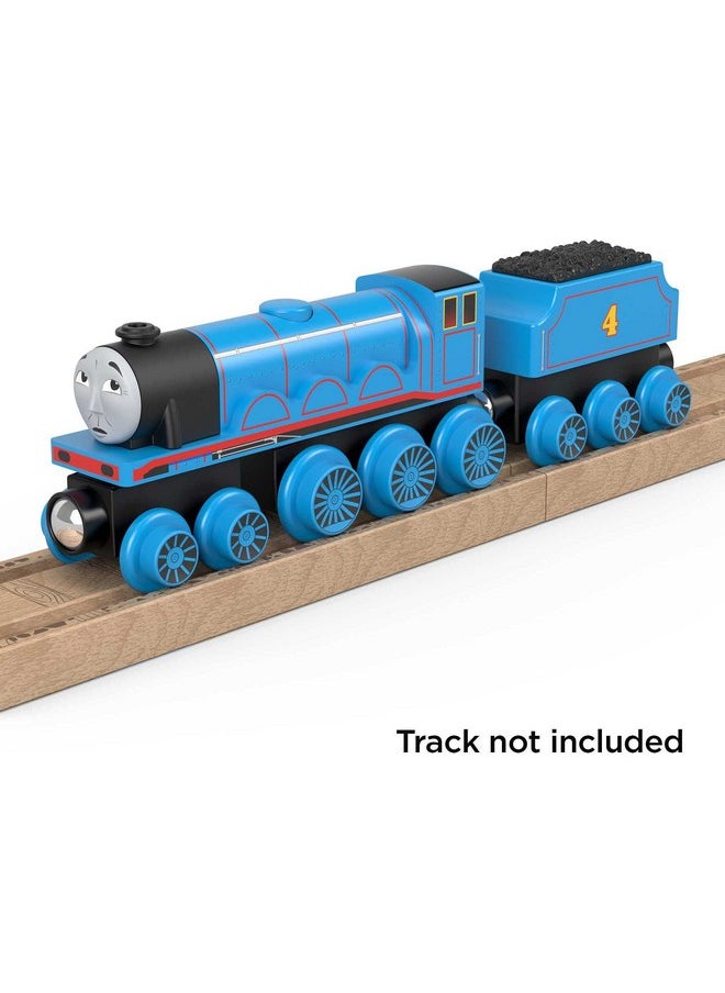 THOMAS & FRIENDS Thomas & Friends Wooden Railway, Gordon Toy Train, Push-Along Engine and Coal Car for Kids Ages 2 and Up  - Image 4