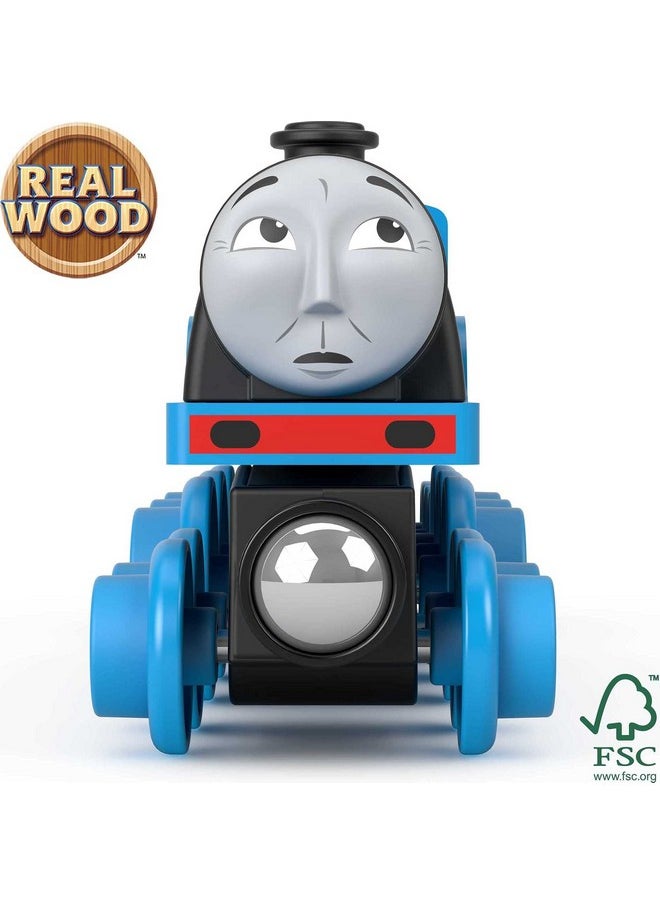 THOMAS & FRIENDS Thomas & Friends Wooden Railway, Gordon Toy Train, Push-Along Engine and Coal Car for Kids Ages 2 and Up  - Image 3