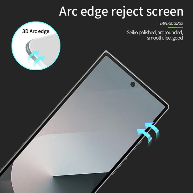 XTRENGTH حماية شاشة زجاجية مقسّاة متقدمة HD+ مصممة لهاتف سامسونج جالكسي Z فولد 4/5 5G - تغطية كاملة للشاشة من الحافة إلى الحافة مع مجموعة تركيب سهلة (مضادة للخدش) - Image 5