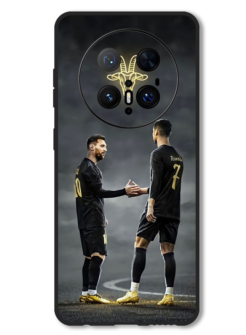 Theodor Case Compatible with Huawei Mate 70 Pro/ 70 Pro + Protection Shockproof Bumper Cover Messi Ronaldo Goat  - Image 1