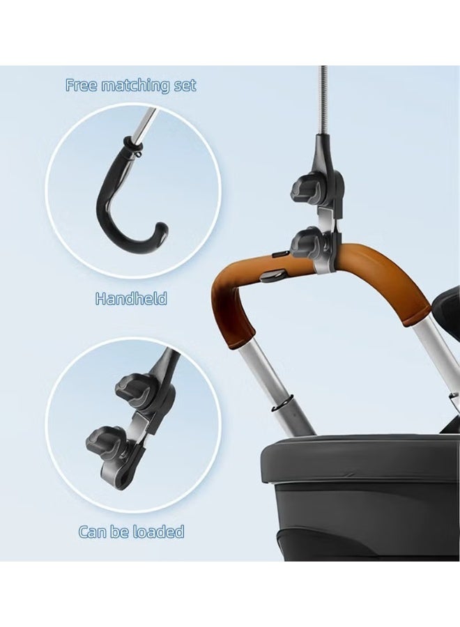 HOOKOR Baby Stroller Umbrella, Baby Pram Parasol with Adjustable Clamp, Stroller Sunshade, Infant Buggy Sun-Proof Umbrella, UPF 50, Universal UV Parasol Sun (Yellow) - Image 5