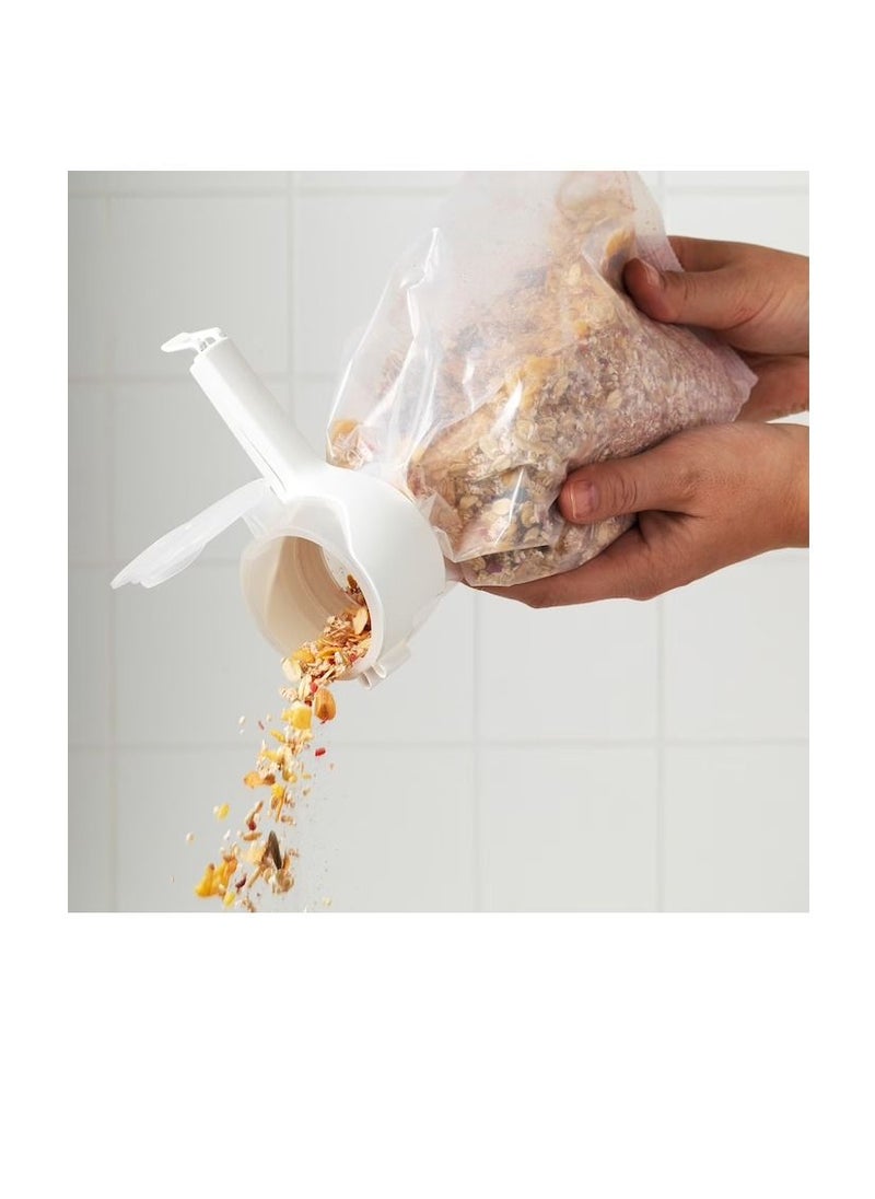 Generic - Seal and pour bag clip, white1 pack - Image 1