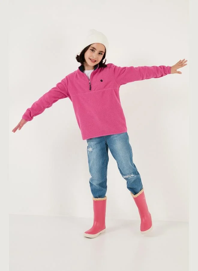 Lela Lela Soft Texture Zippered Stand Collar Raised Winter Fleece Unisex Child POLAR 5905002