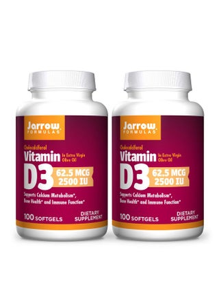 Jarrow Formulas Vitamin D3 2500 IU - 100 Softgels, Pack of 2 - Bone Health, Immune Function & Calcium Metabolism Support - 200 Total Servings - pzsku/ZC39CDE4A8B3CD26EDF9DZ/45/_/1735907984/2c9ef33c-2149-467c-86cf-9a99390d9f60