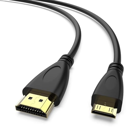 COOLCOLD كابل COOLCOLD Mini HDMI إلى HDMI | (5 متر/16 قدم) كابل HDMI عالي السرعة 4K، (ليس MICRO USB/MICRO HDMI) | ذكر إلى ذكر | متوافق مع الشاشة، الجهاز اللوحي، الكمبيوتر المحمول، التلفزيون، جهاز العرض، HDTV، DSLR، أسود - Image 1