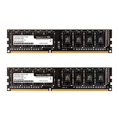 TEAMGROUP Elite DDR3 16GB Kit (2x8GB) 1600MHz (PC3-12800) CL11 Unbuffered Non-ECC 1.5V UDIMM 240 Pin PC Computer Desktop Memory Module Ram Upgrade - TED316G1600C11DC01 - Image 1