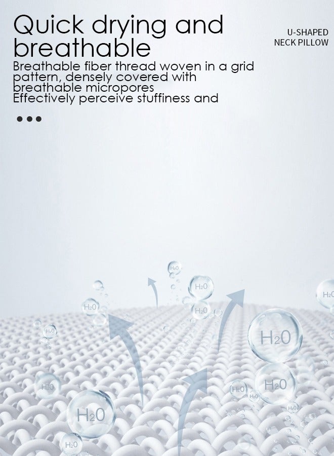 إسكدنيا Travel Pillow,Neck Pillow for Traveling U Shaped Memory Foam Orange Portable Headrest Sleep Airplane Travel Neck Pillow for Flight,Car u0026 Home,Office (Orange） - Image 3