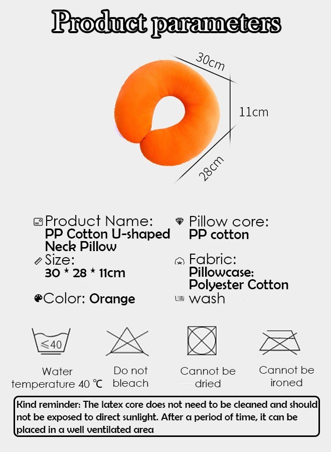 إسكدنيا Travel Pillow,Neck Pillow for Traveling U Shaped Memory Foam Orange Portable Headrest Sleep Airplane Travel Neck Pillow for Flight,Car u0026 Home,Office (Orange） - Image 4