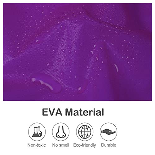 YUNLOVXEE Rain Ponchos for Adults Reusable, 2 Pack Raincoat for Women Men, Waterproof Rain Coat Gear with Hood Drawstring (US, Alpha, One Size, Regular, Regular, Yellow+Purple) - Image 4