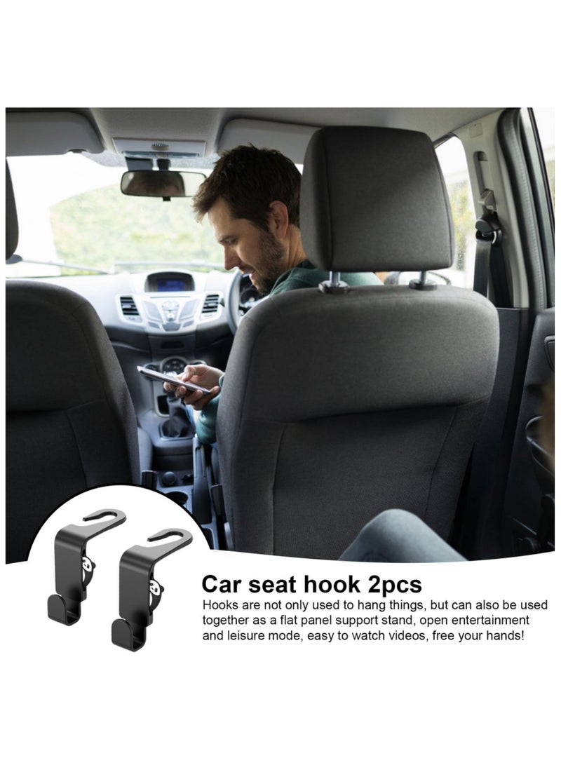 SYOSI Car Headrest Hook 2 Pcs, Multifunctional Car Seat Hooks, Purse Hook for Car, Auto Headrest Hidden Hooks, Hooks for Car Seat Headrest, Universal for Handbag Purse Backpacks Bags and Groceries - Image 4