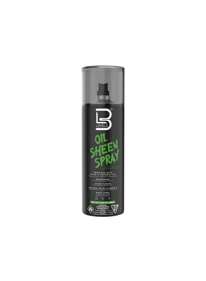 L3 Level 3 Oil Sheen Spray Adds Shine to Hair After Styling Infused with Vitamin E Olive and Coconut Oil and Herbal Extracts - Image 2