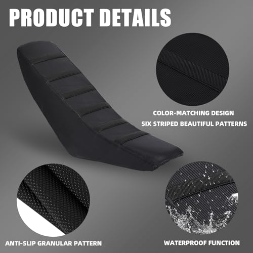 BAOUFF Seat Cover for Tutti,Waterproof Non-Slip Cushion Cover for Tuttio Electric Dirt Bike Soleil 01 and Ebike ICT-Black - Image 4